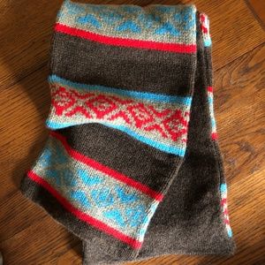 Abercrombie & Fitch Wool Patterned Stripe Scarf